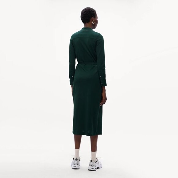 Lacoste Stretch Mini Piqué Wrap Polo Dress in Green, size 36 (fits size 2/4) - Picture 3 of 12